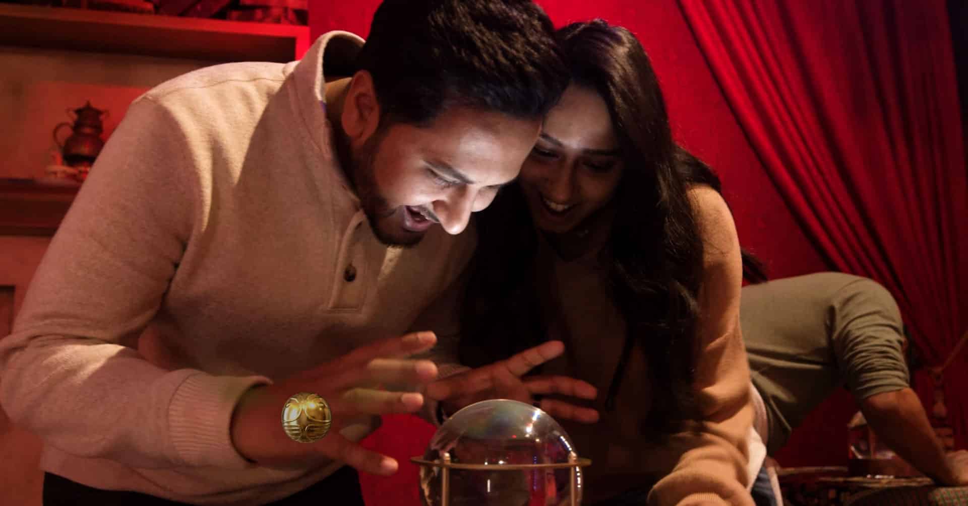couple looking at the magic ball 1