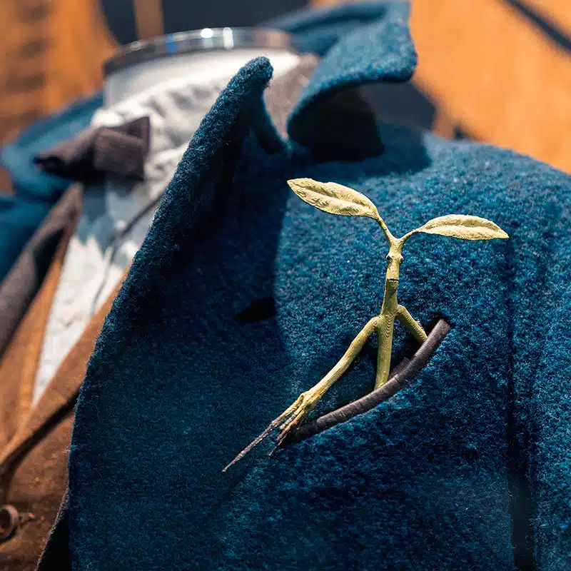 Newt's costume with Bowtruckle in jacket pocket